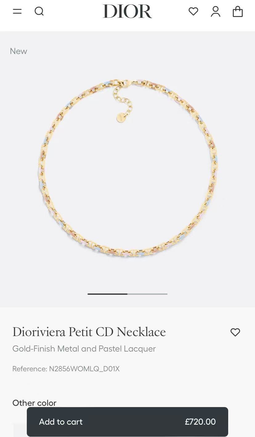  👑Dior 迪奥  项链 精选原版一致 黄铜材质 甜美气质高雅。