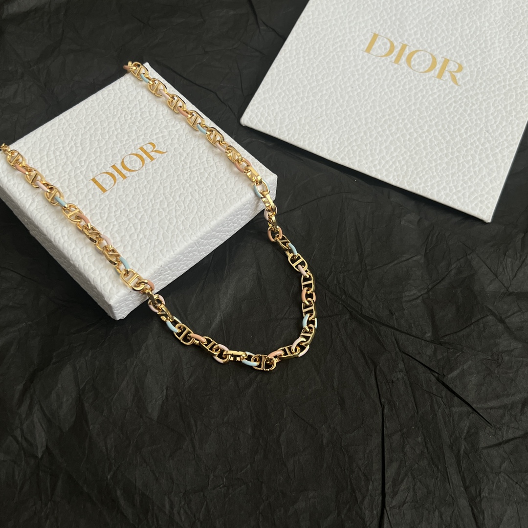  👑Dior 迪奥  项链 精选原版一致 黄铜材质 甜美气质高雅。