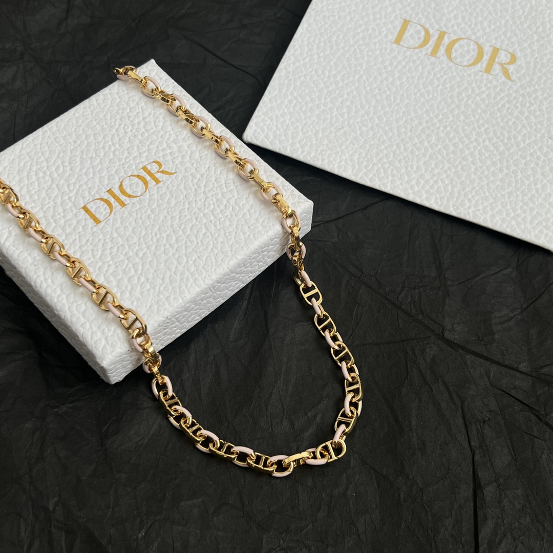  👑Dior 迪奥  项链 精选原版一致 黄铜材质 甜美气质高雅。
