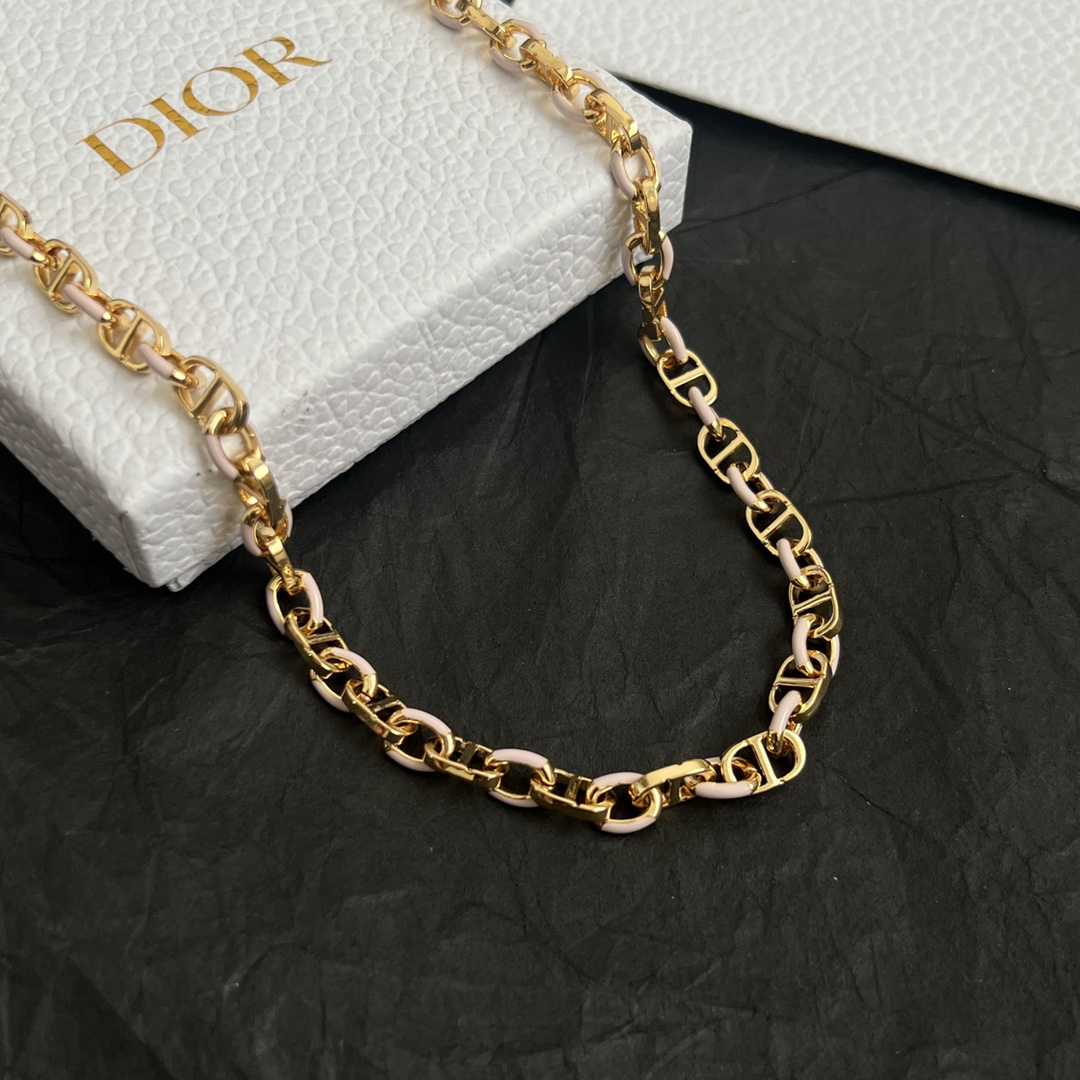  👑Dior 迪奥  项链 精选原版一致 黄铜材质 甜美气质高雅。
