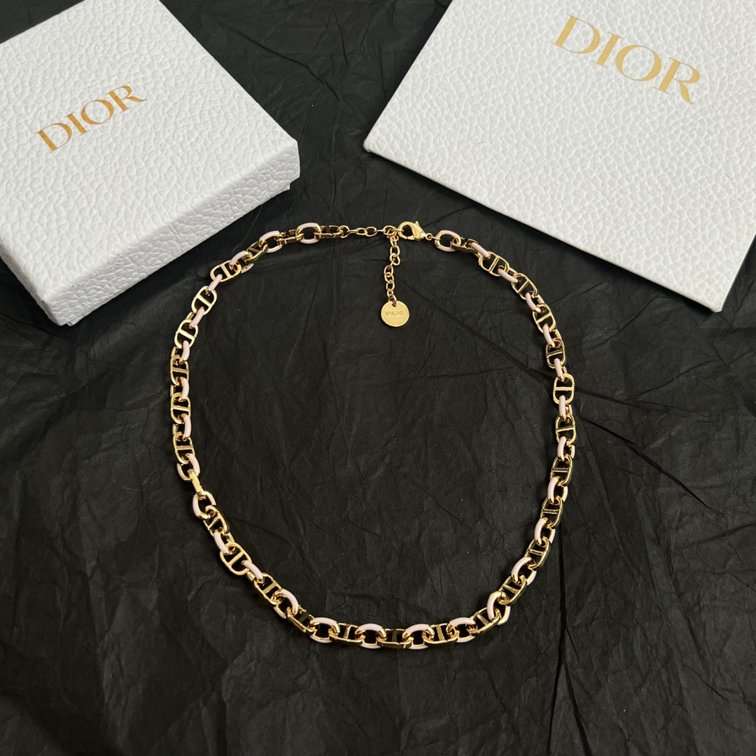  👑Dior 迪奥  项链 精选原版一致 黄铜材质 甜美气质高雅。