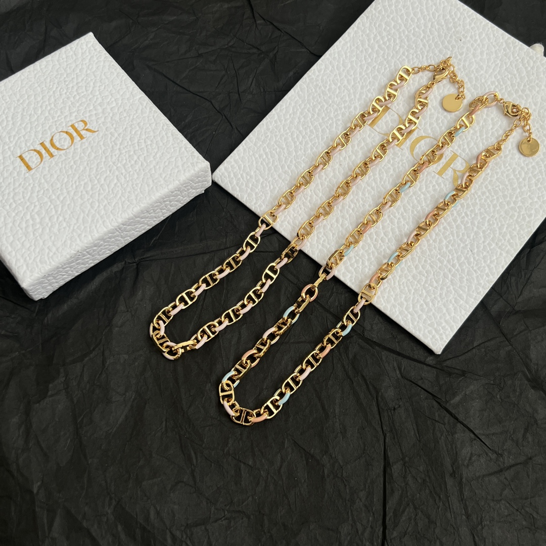  👑Dior 迪奥  项链 精选原版一致 黄铜材质 甜美气质高雅。