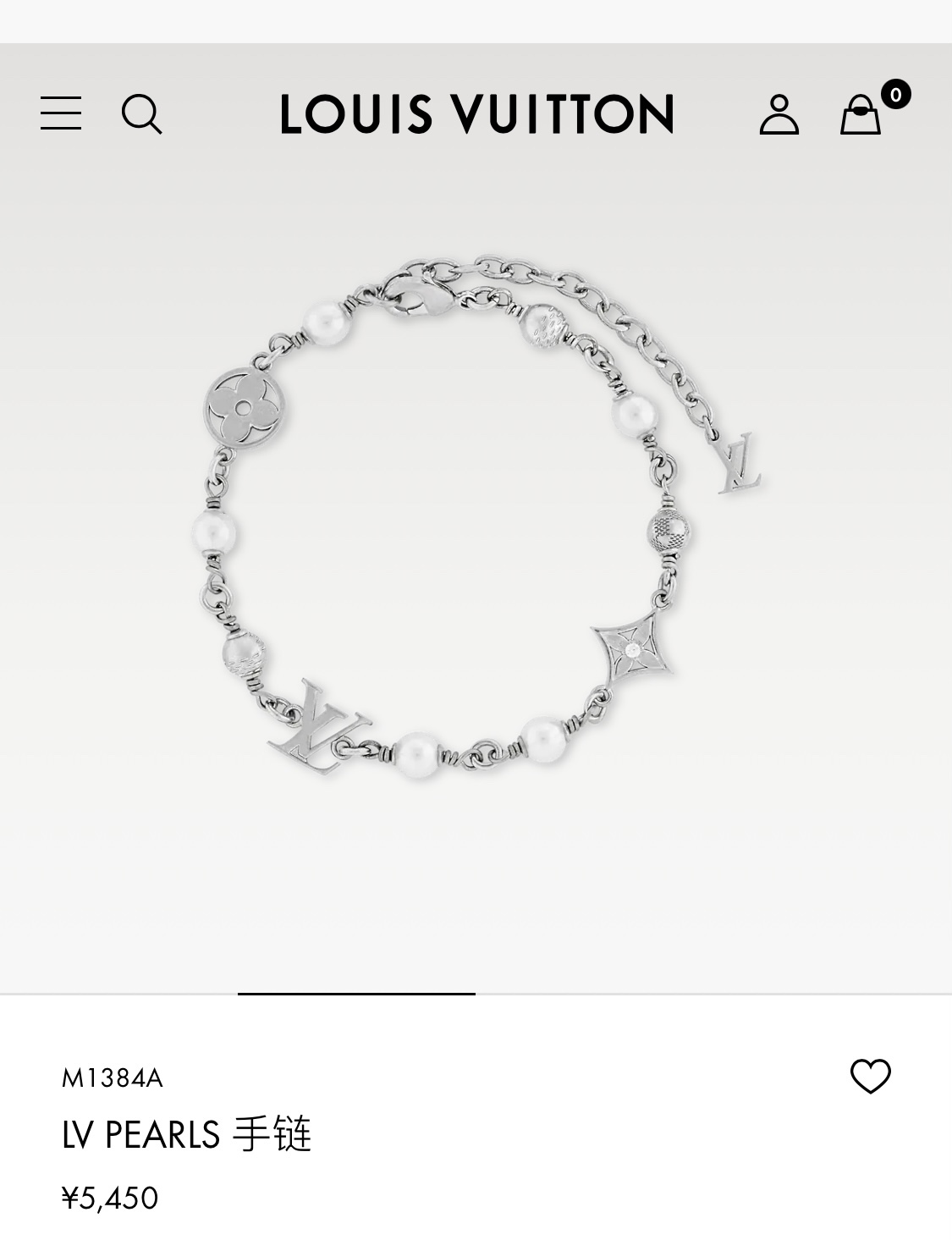  手链LU92 65 65
LV路易威登时尚经典老花光面菱形花圆形四叶花LV字母间珍珠手链 黄铜材质 金