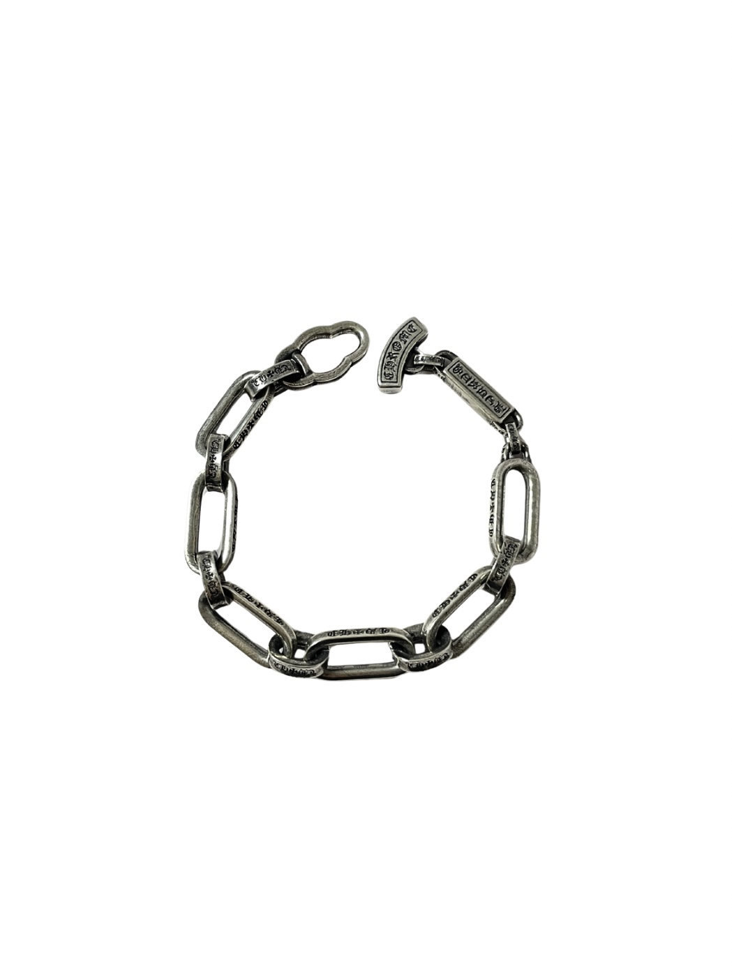 NO:861256,Chrome Hearts Paper E Bracelet Personalized trendy brand bracelet, excellent hand-to-hand effect, same style for men and women, sterling silver 925 material, old retro craftsmanship: 18/20/22cm, jewelry boutique, chrome hearts, bracelet, pure silver19860909克罗心Paper E 手链 个性潮牌手链 上手效果绝佳 男女同款 纯银925材质 做旧复古工艺 :18/20/22cm,饰品精品,chrome hearts,bracelet,pure silver,Jewelry