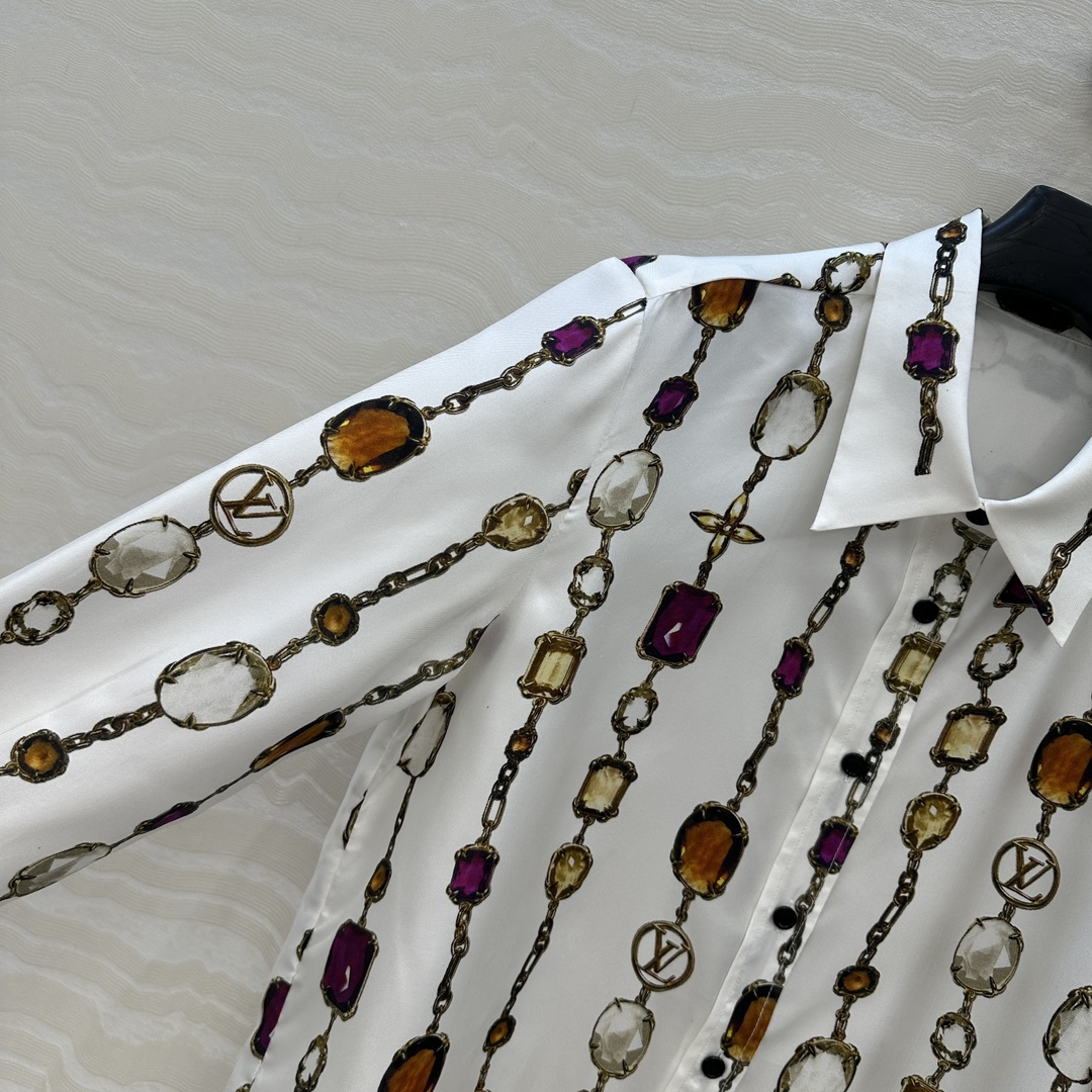 Original Spectacular Women’s Silk Suit with Rainbow Monograms and Silk-Printed Shirt - 图片 4