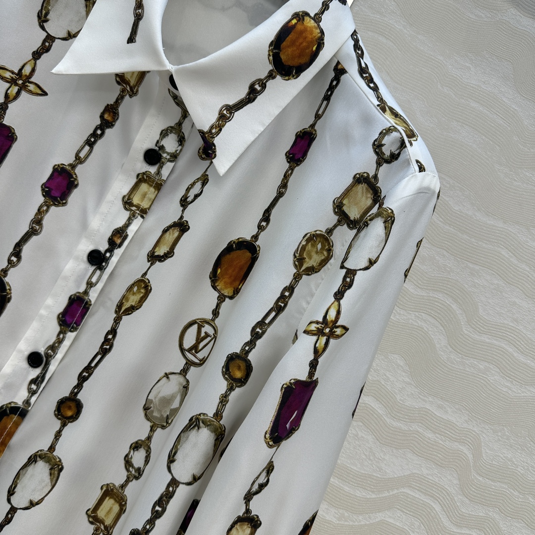 Original Spectacular Women’s Silk Suit with Rainbow Monograms and Silk-Printed Shirt - 图片 3