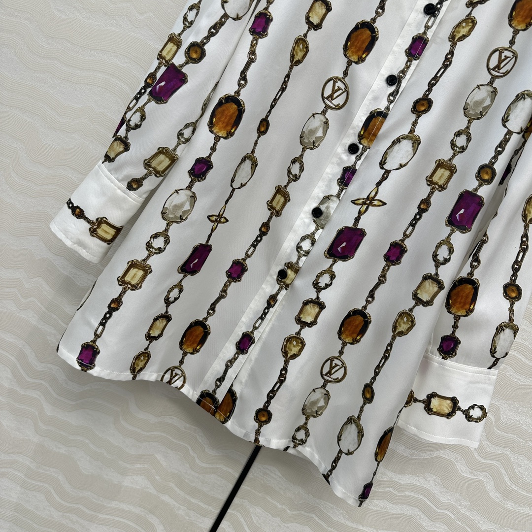 Original Spectacular Women’s Silk Suit with Rainbow Monograms and Silk-Printed Shirt - 图片 5