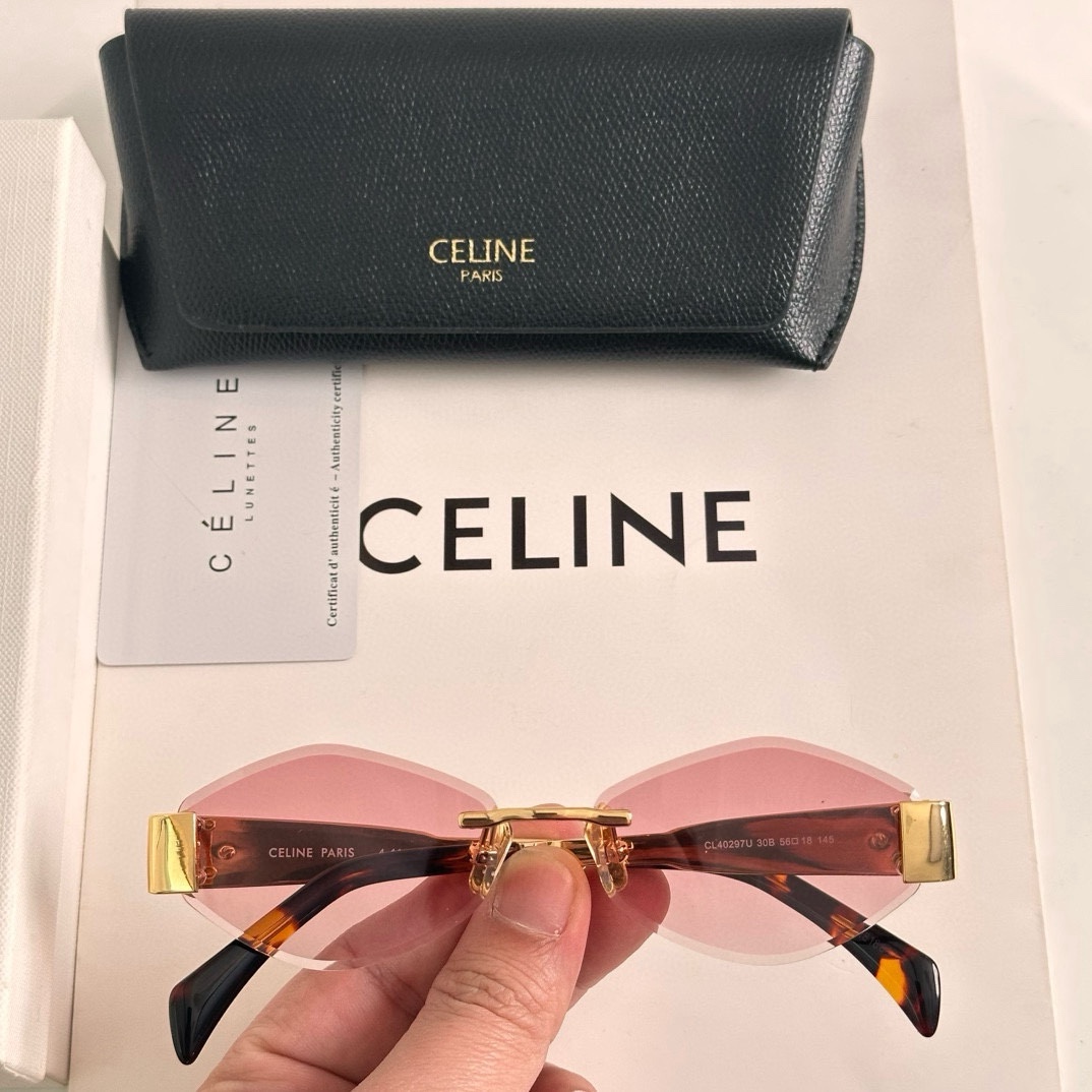 CELINE Sunglasses CL40297U Rimless Tortoiseshell