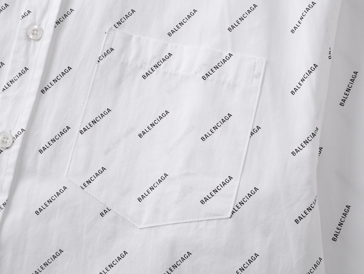 Balenciaga ロゴプリント長袖シャツ 高品質素材使用