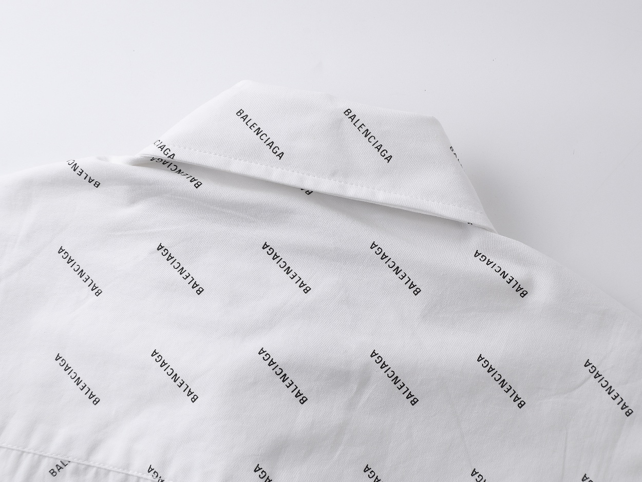 Balenciaga ロゴプリント長袖シャツ 高品質素材使用