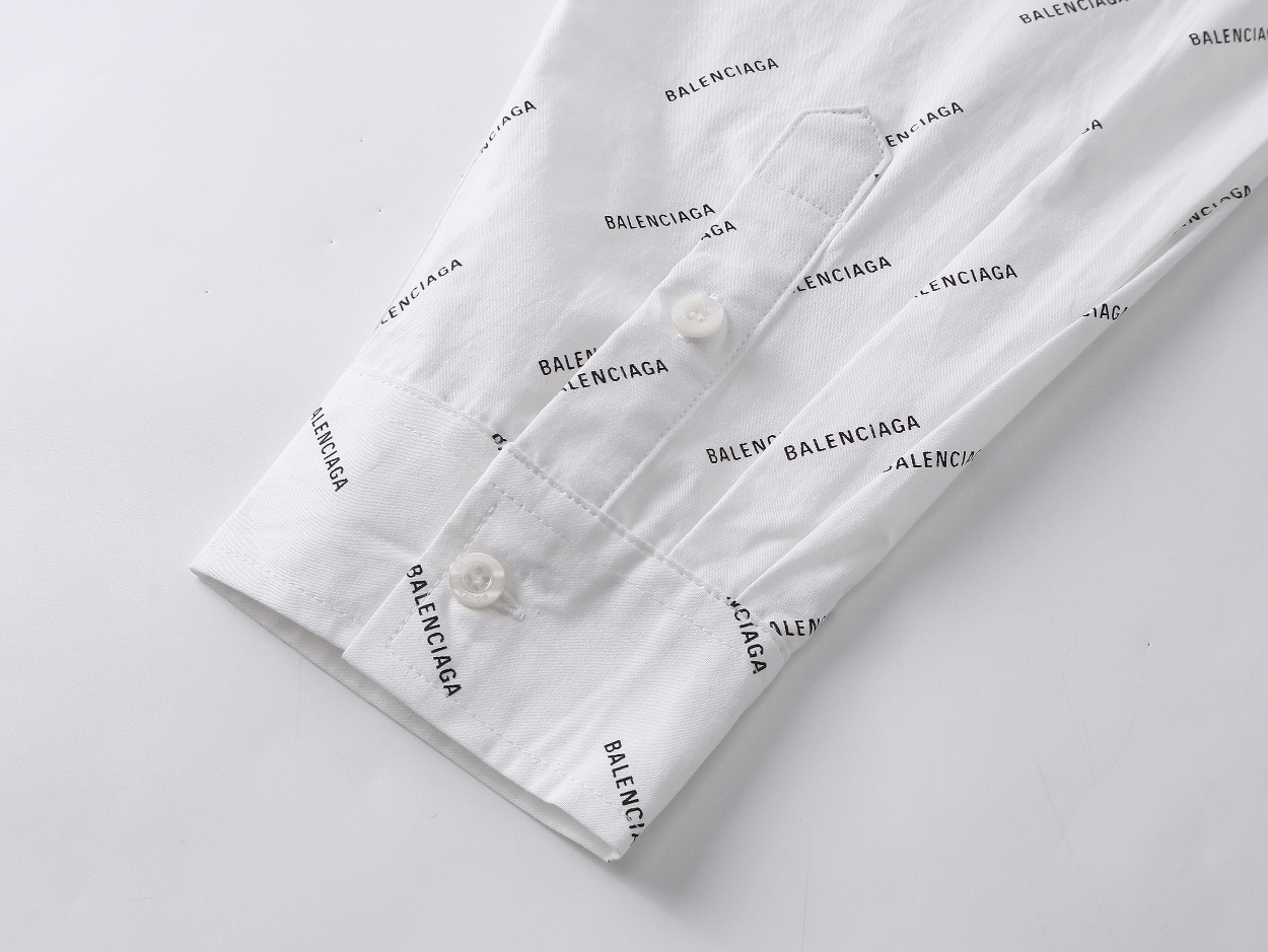 Balenciaga ロゴプリント長袖シャツ 高品質素材使用