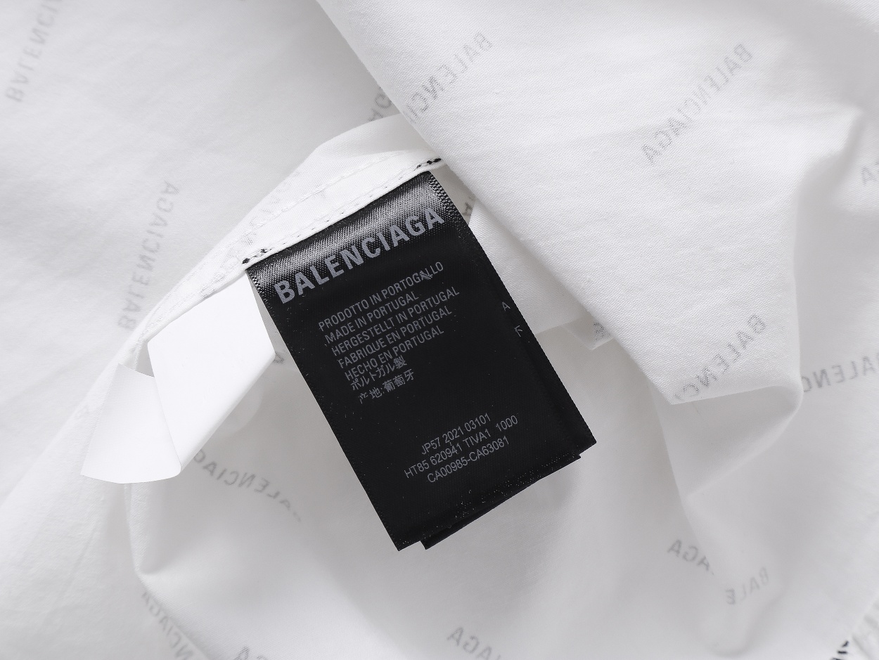 Balenciaga ロゴプリント長袖シャツ 高品質素材使用