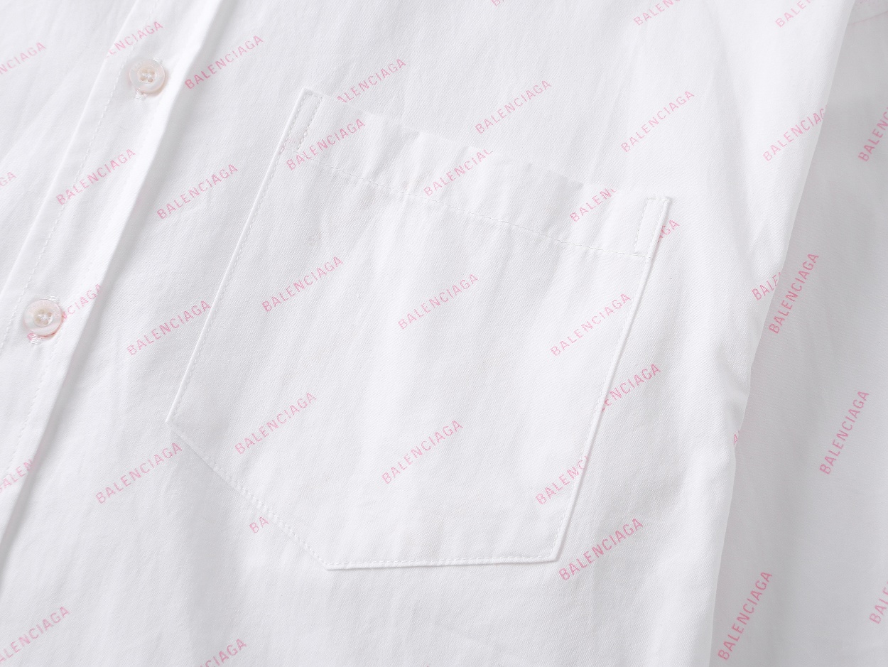 Balenciaga 巴黎世家 ロゴプリント長袖シャツ 高品質素材