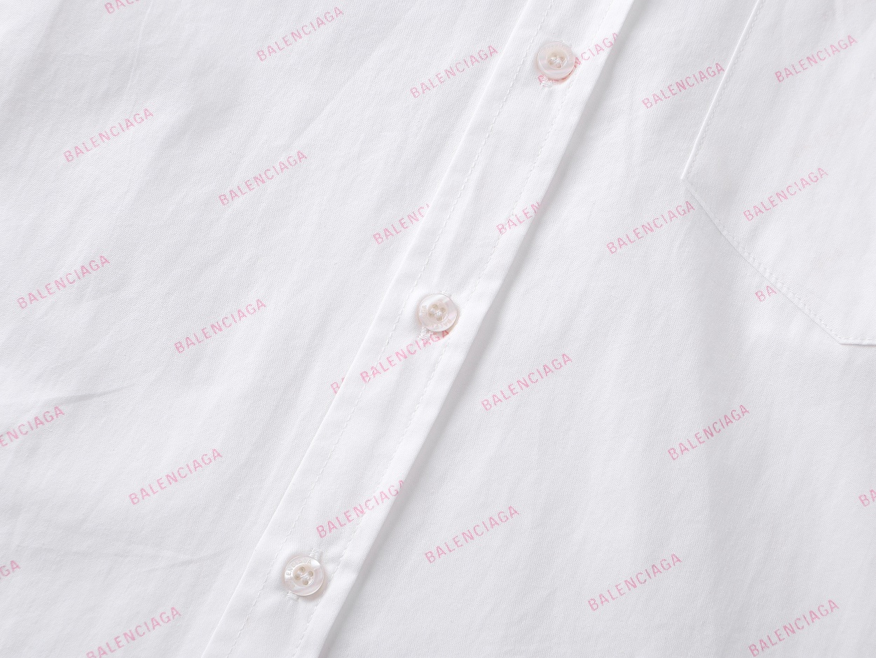 Balenciaga 巴黎世家 ロゴプリント長袖シャツ 高品質素材