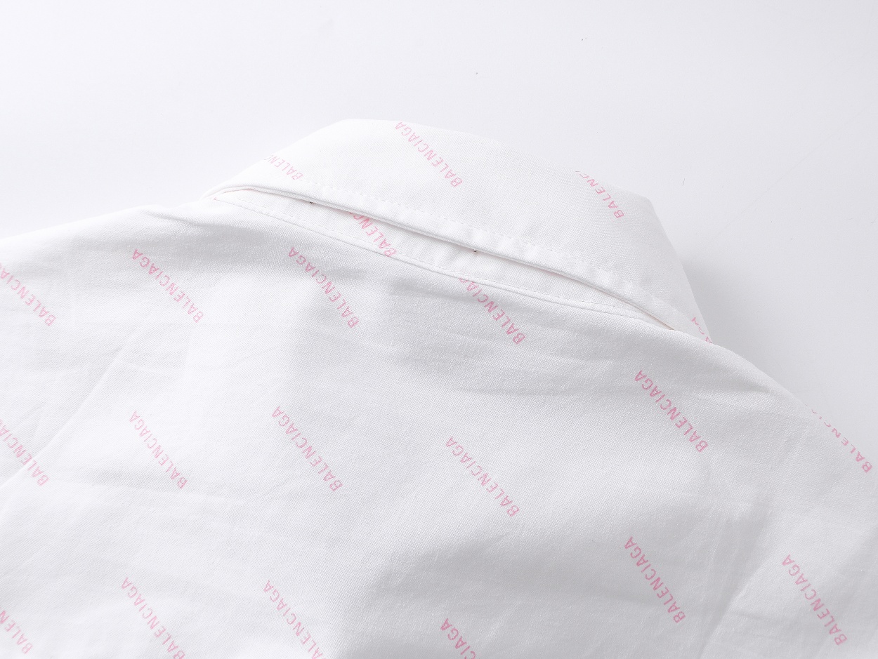 Balenciaga 巴黎世家 ロゴプリント長袖シャツ 高品質素材