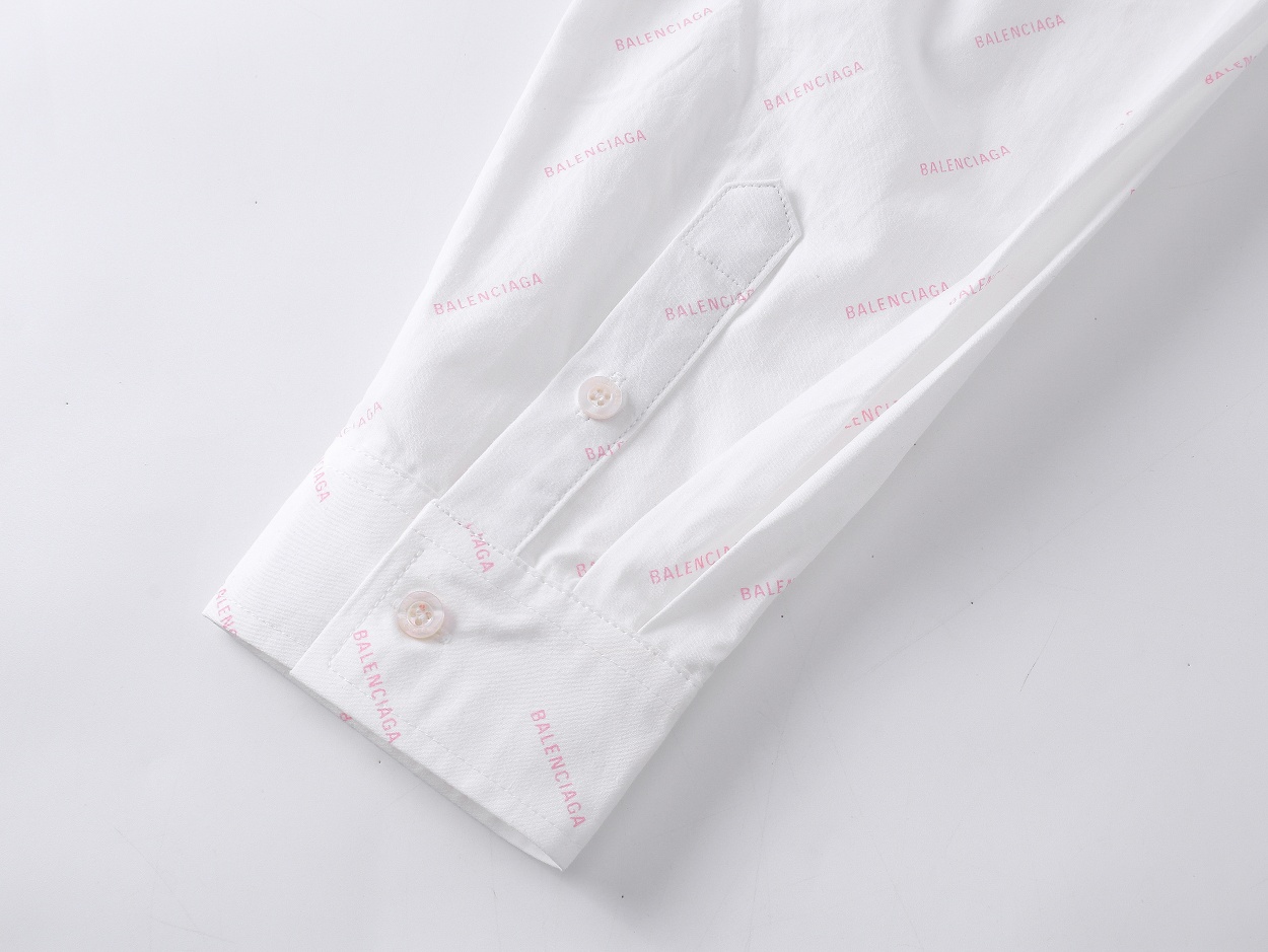 Balenciaga 巴黎世家 ロゴプリント長袖シャツ 高品質素材