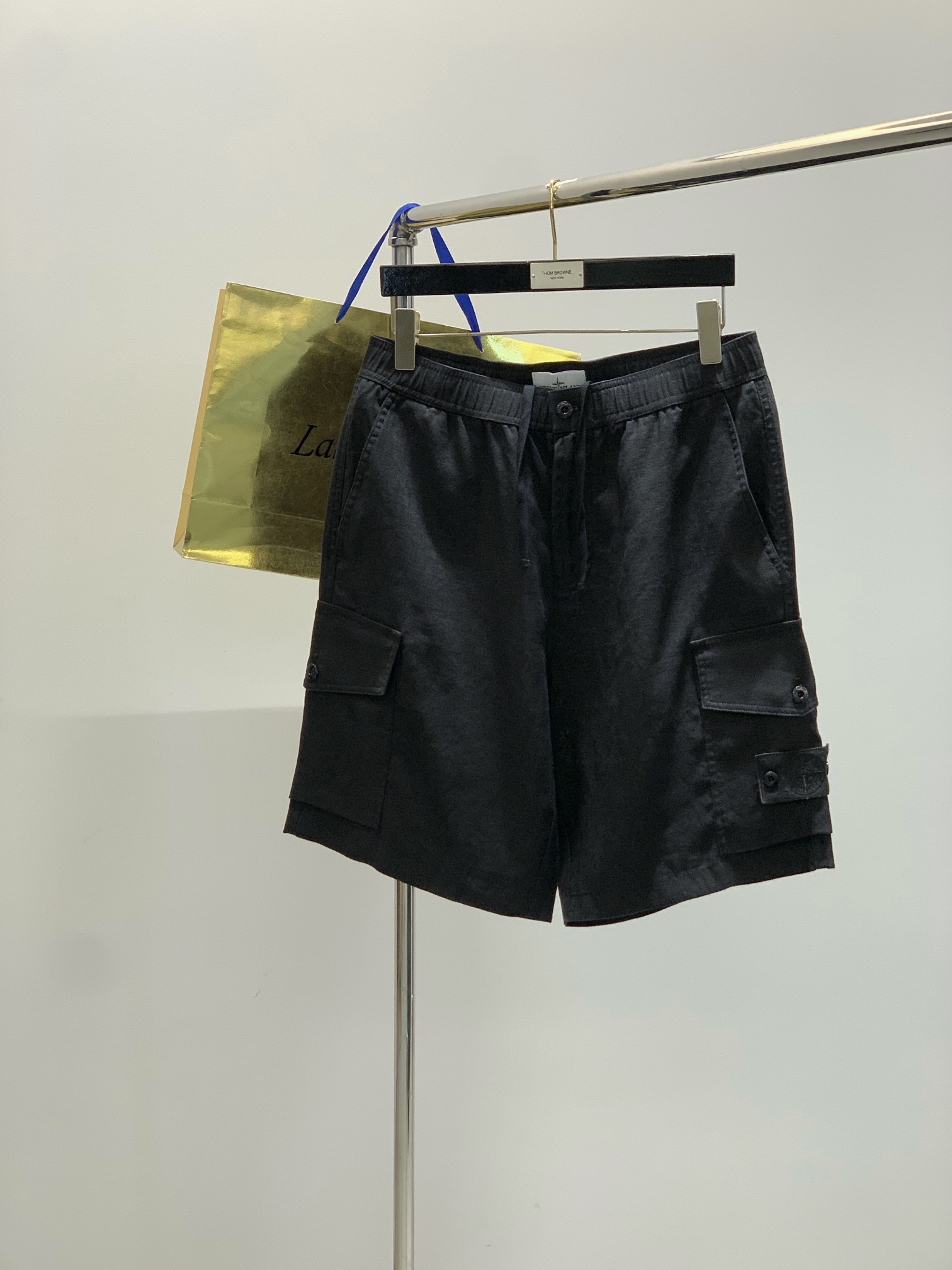 Stone Island Linen Shorts: Classic Design, Customized for Foreign Orders in Sizes M-3XL - 图片 1