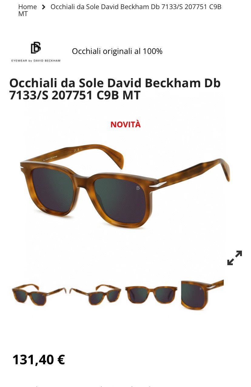  ‼️ 官网图 DAVID BECKHA*✨✨✨MODEL：DB 7133✨✨✨SIZE：52口20-1