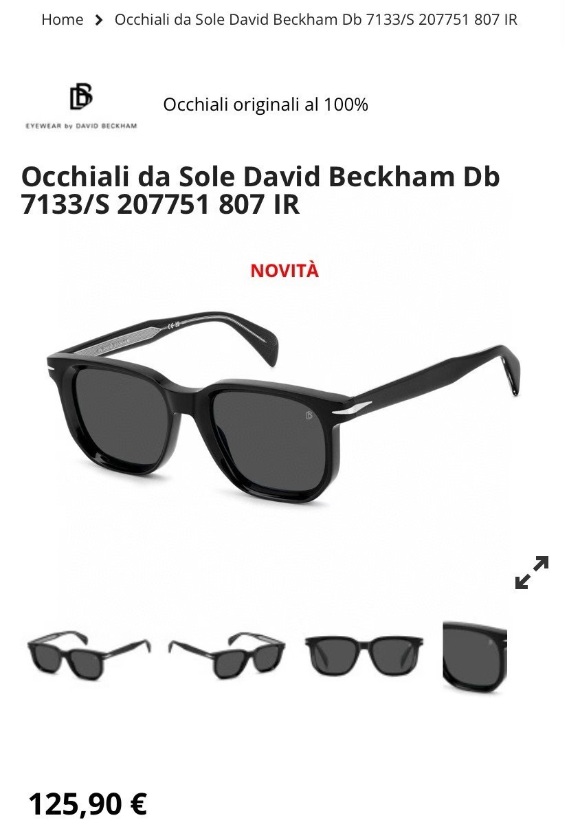  ‼️ 官网图 DAVID BECKHA*✨✨✨MODEL：DB 7133✨✨✨SIZE：52口20-1