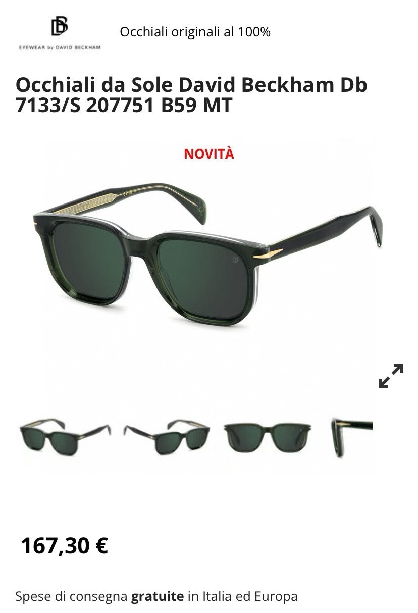  ‼️ 官网图 DAVID BECKHA*✨✨✨MODEL：DB 7133✨✨✨SIZE：52口20-1