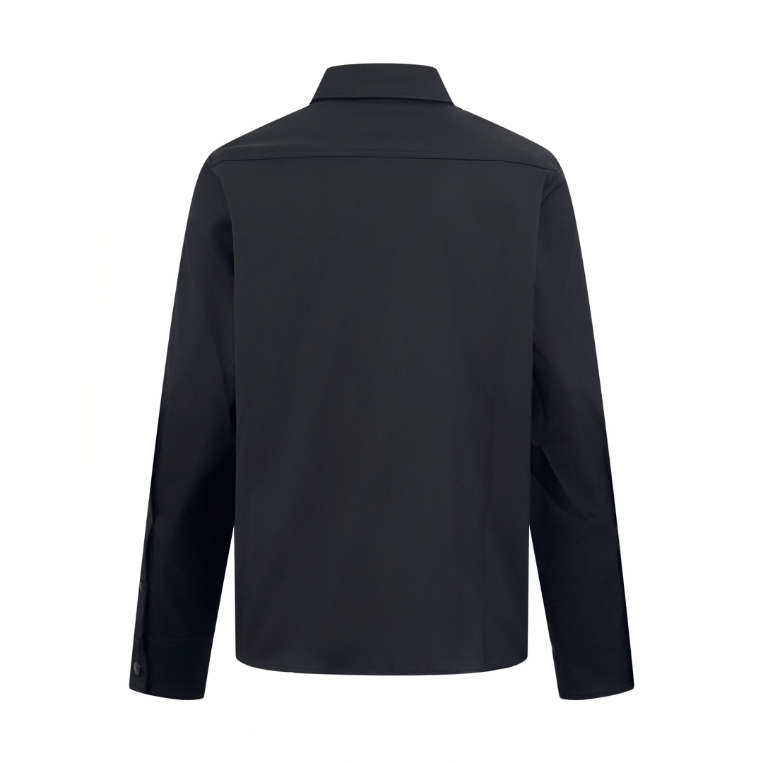 Moncler Men's Black Cotton Blend Zip-Up Shirt Jacket with Logo Patch 3 i1751563041 7120 1