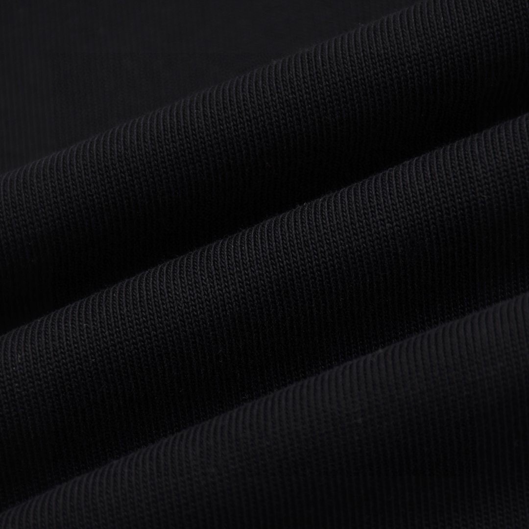 古驰/Gucci 夏季新款 红黄绿三色刺绣字母圆领短袖T恤 黑色/白色