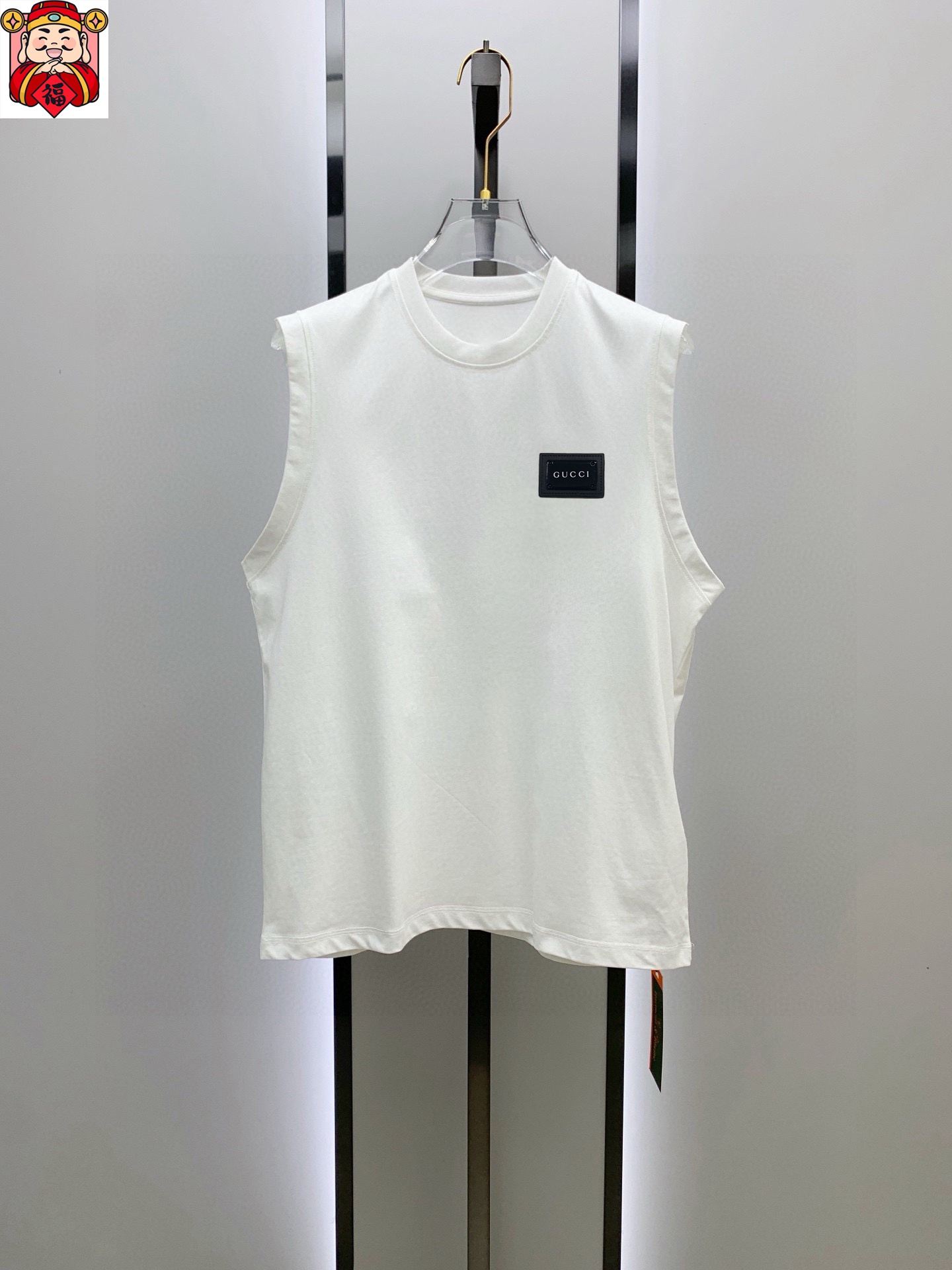 Gucci 品牌【GUCCI 古奇】2025夏季新品背心T袖 简约款式 任何人都可以轻松驾驶 进口定制丝光棉面料 手软舒适有型 吸汗透气