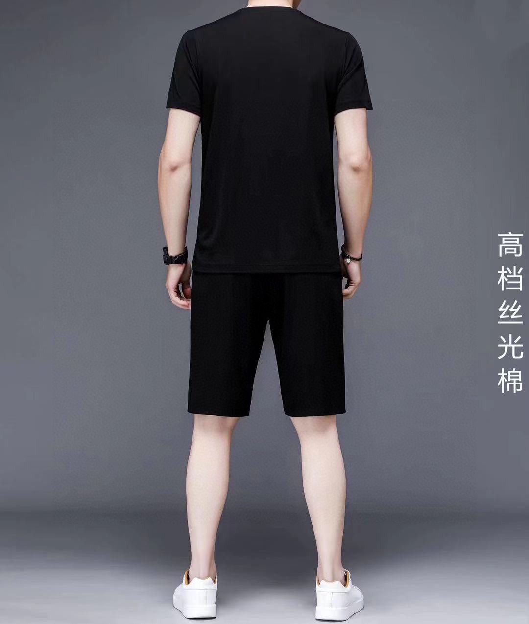 直批130💰 品牌【ARMANI阿玛尼】 2025新款男士短袖短裤套装！官网同步销售！市面高端版本！手感细腻柔软！让你穿着更加舒适！立体裁剪版型超赞！尺码:M-5XL(下单请报身高体重)
