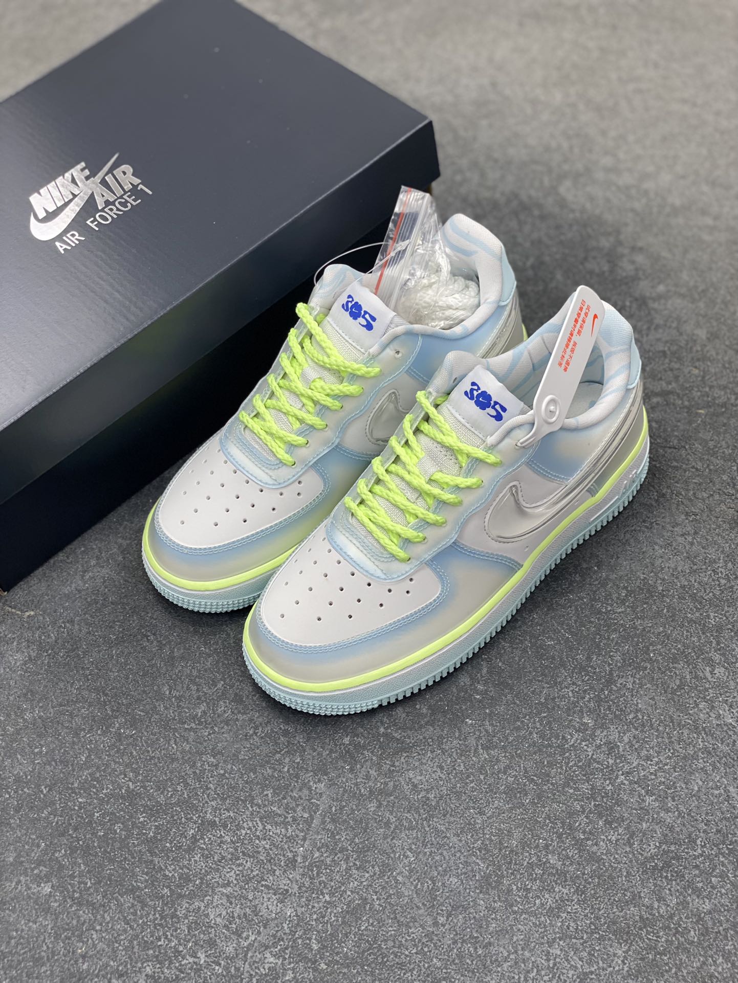 图片[8]-NK Air Force 1 空军一号 果冻蓝 原楦头原纸板 打造纯正空军版型#专注外贸渠道 全掌内置蜂窝气垫 #原盒配件 原厂中底钢印、拉帮完美 货号：HJ4399-400 尺码：36 36.5 37.5 38 38.5 39 40 40.5 41 42 42.5 43 44 44.5 45-选品中心