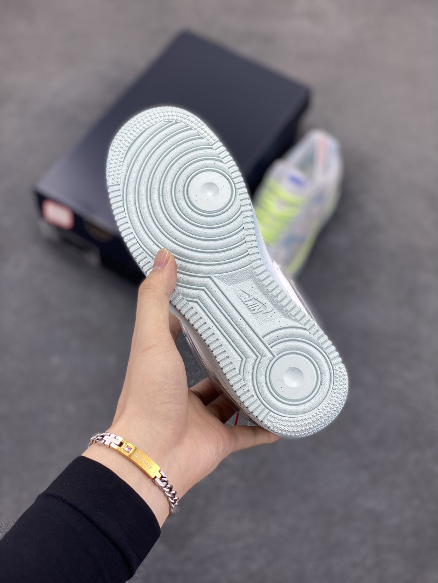 图片[5]-NK Air Force 1 空军一号 果冻蓝 原楦头原纸板 打造纯正空军版型#专注外贸渠道 全掌内置蜂窝气垫 #原盒配件 原厂中底钢印、拉帮完美 货号：HJ4399-400 尺码：36 36.5 37.5 38 38.5 39 40 40.5 41 42 42.5 43 44 44.5 45-选品中心