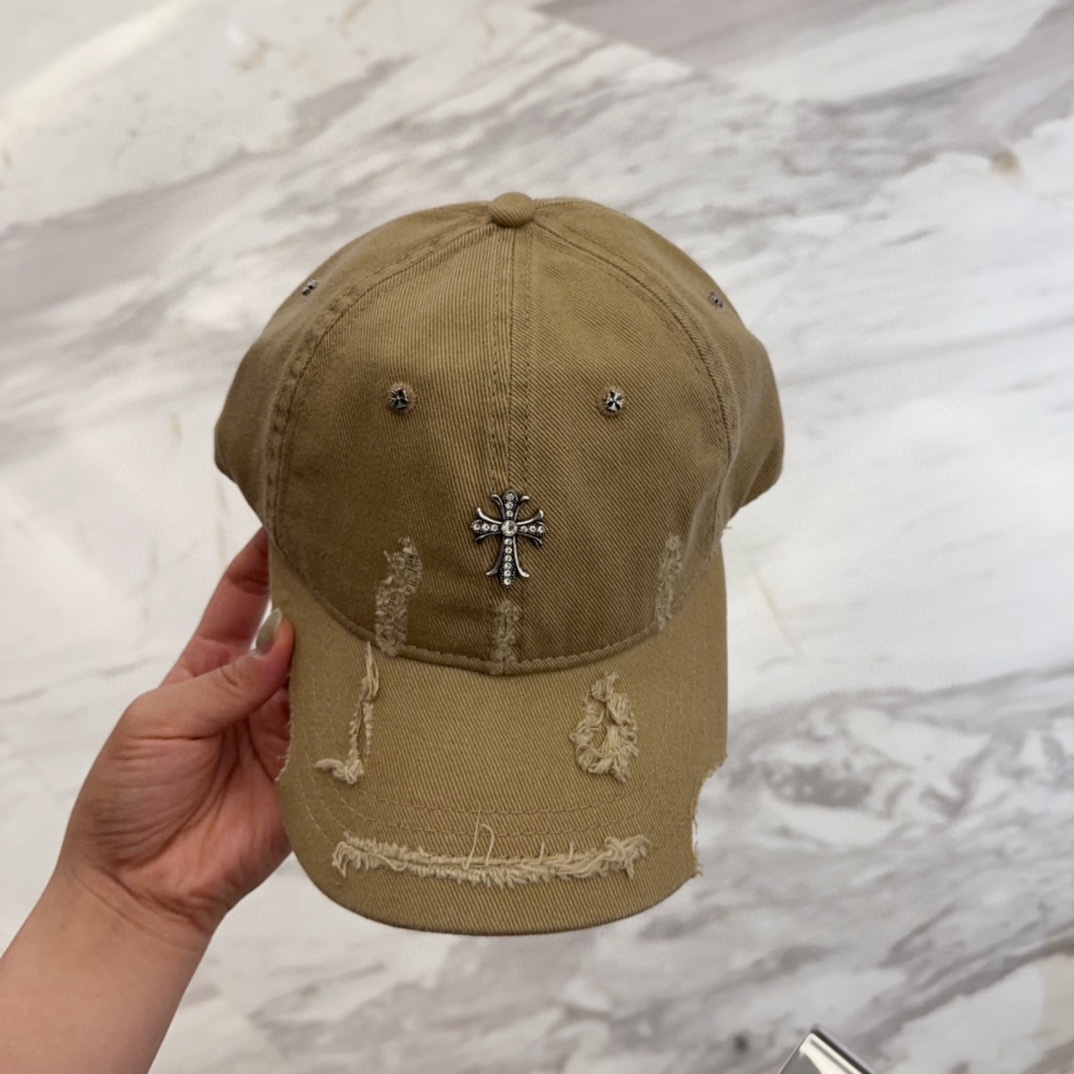 


Chrome Hearts 克罗心💓早春韩版时尚复古做旧破洞帽子磨损设计百搭棒球帽鸭舌帽