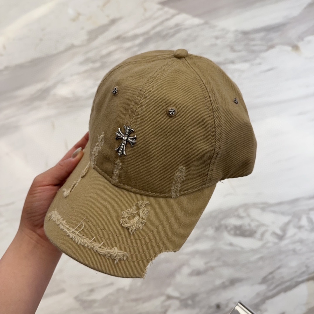


Chrome Hearts 克罗心💓早春韩版时尚复古做旧破洞帽子磨损设计百搭棒球帽鸭舌帽