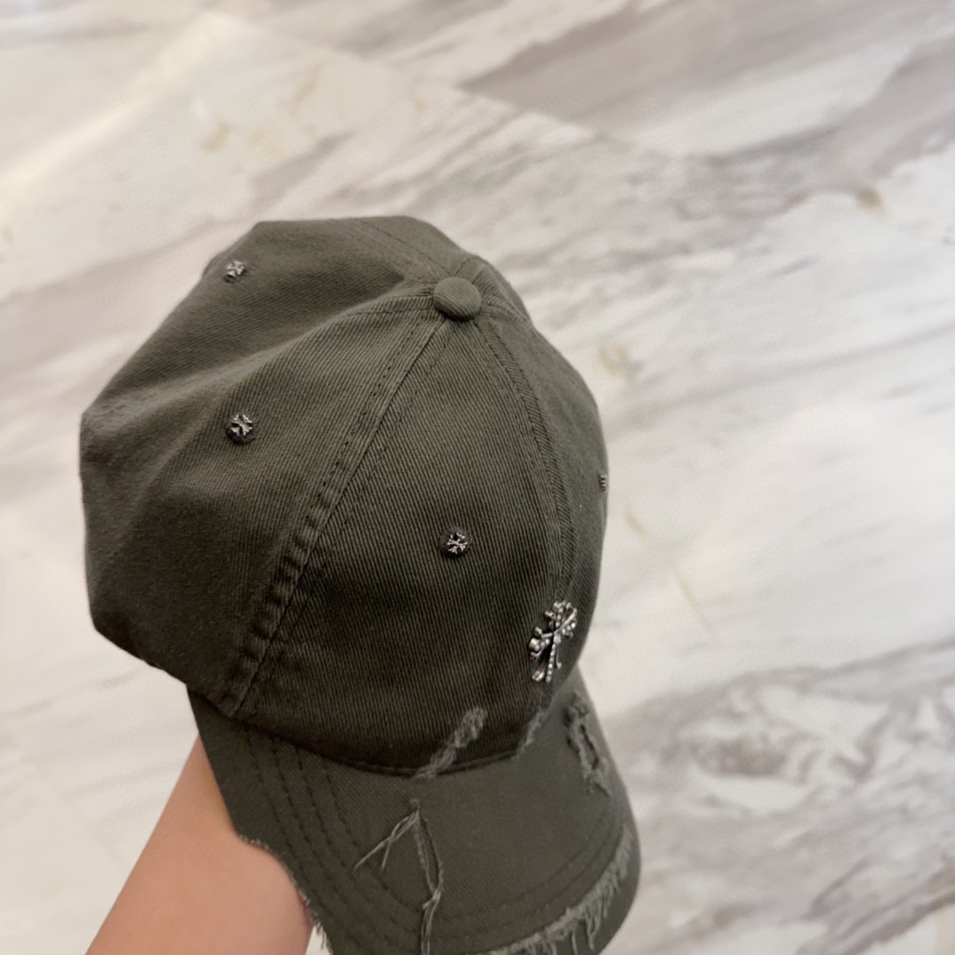 


Chrome Hearts 克罗心💓早春韩版时尚复古做旧破洞帽子磨损设计百搭棒球帽鸭舌帽