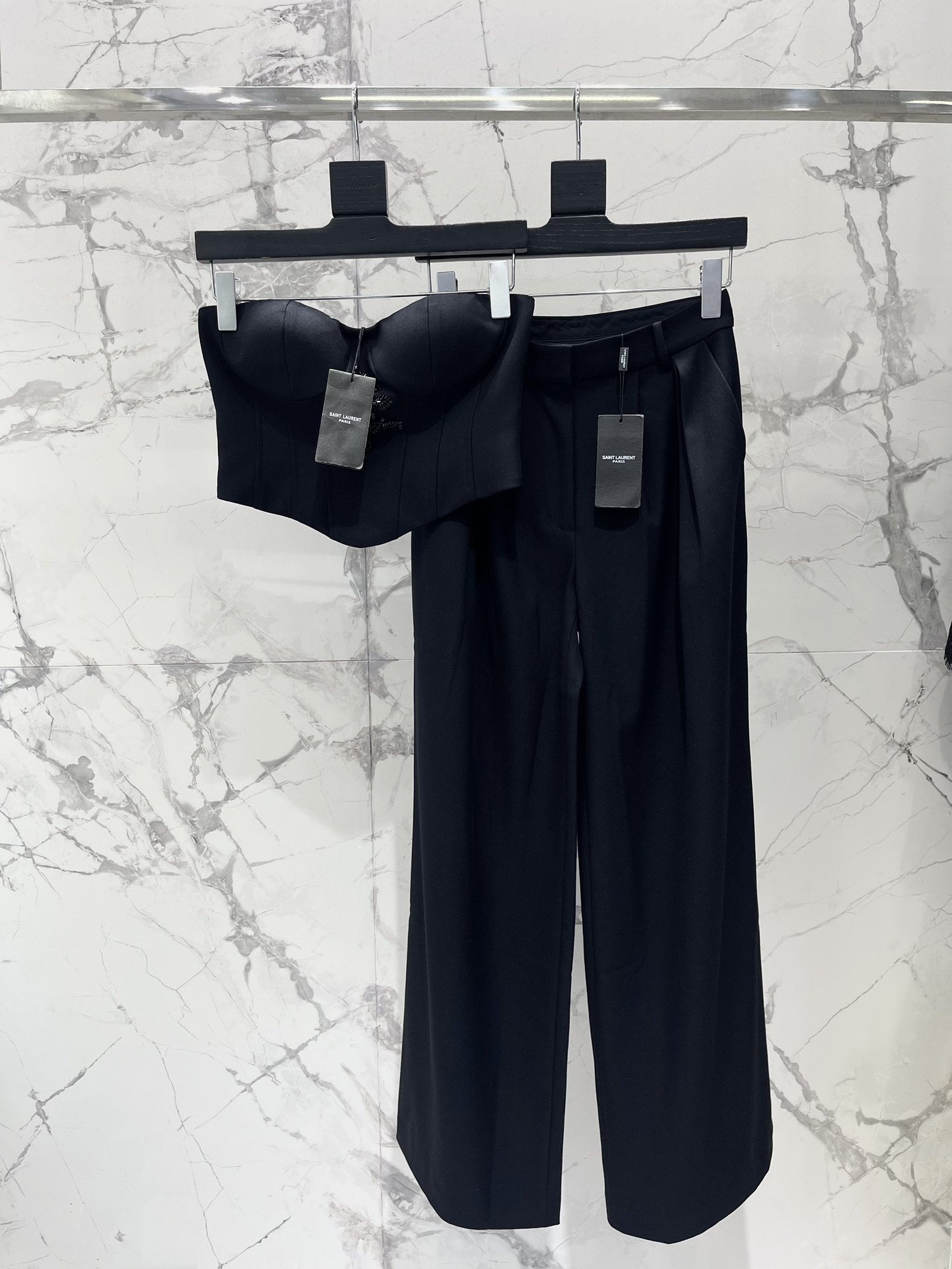 Топ-корсет Saint Laurent черный