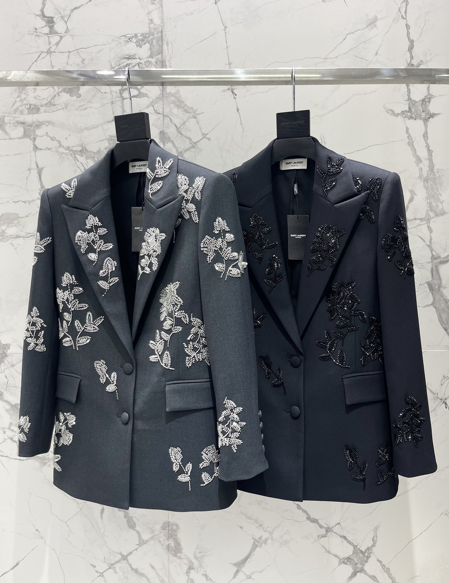 Пиджак Saint Laurent классический с вышивкой