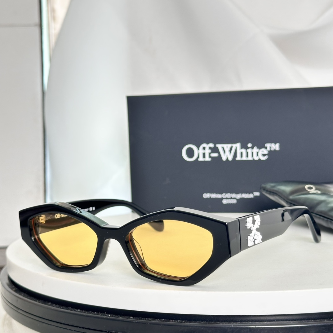  ‼️搭配专柜最新版黑色包装盒，偏光版OFF WHITE OERI144系列，支持对比，高版本1.0cm