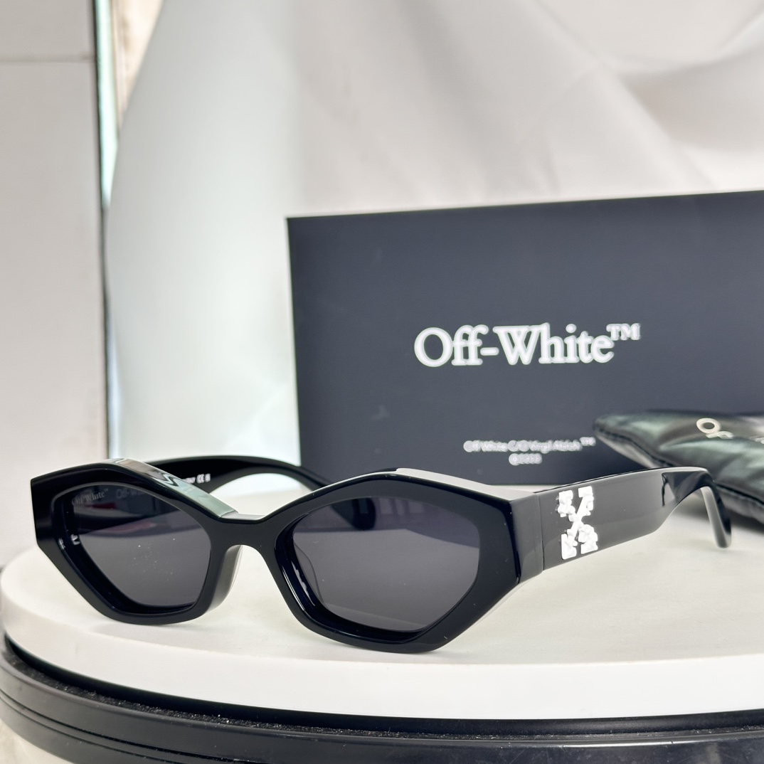 ‼️搭配专柜最新版黑色包装盒，偏光版OFF WHITE OERI144系列，支持对比，高版本1.0cm