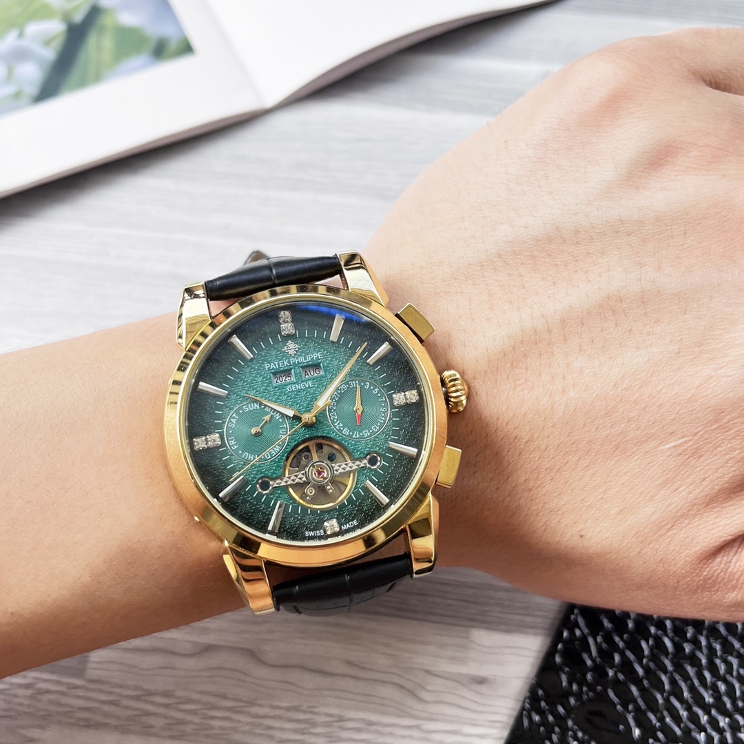 NO:338988,Unified, complex timepiece, luxurious and atmospheric, classic new products, shockingly launched [Latest] Patek Philippe, multi-functional boutique, large flywheel design [Type] boutique men's watch [Watch strap] real cowhide strap [Movement] high-end fully automatic mechanical movement [Mirror] mineral reinforced glass (more high definition) Elegant taste, vast and atmospheric, ingenious, wrist treasure, dimensions, diameters, thicknesses, 12.5mm, and hot sale!  Welcome to reprint!  ,,patek philippe,cowhide19860909统一 复杂时计 奢华大气 经典新品 震撼上市【最新】百达翡丽 多功能精品 大飞轮设计【类型】精品男士腕表【表带】真牛皮表带【机芯】高端全自动机械机芯【镜面】矿物质强化玻璃（更高清） 品味高雅 浩瀚大气 匠心独运 腕间瑰宝 尺寸直径42mm厚12.5mm热卖上市！欢迎转载！,,patek philippe,cowhide,Watch