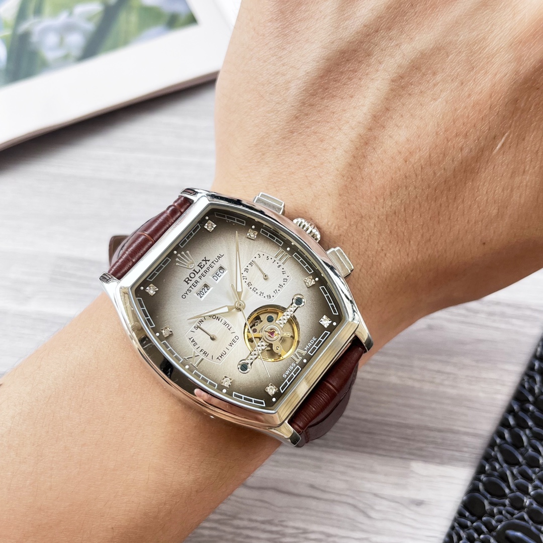 NO:338999,Platinum, new wine barrel products, shockingly launched [Latest] Rolex, multi-functional fine, three-pin large flywheel design [Type] boutique men's watch [Watch strap] real cowhide strap [Movement] high-end fully automatic mechanical movement [Mirror] mineral reinforced glass (more high definition) Elegant taste, vast and atmospheric, ingenious, wrist treasure, size diameter 42mm thick 12.5mm, hot sale!  Welcome to reprint!  ,,rolex,cowhide19860909白金 酒桶新品 震撼上市【最新】劳力士 多功能精品,三针大飞轮设计【类型】精品男士腕表【表带】真牛皮表带【机芯】高端全自动机械机芯【镜面】矿物质强化玻璃（更高清） 品味高雅 浩瀚大气 匠心独运 腕间瑰宝 尺寸直径42mm厚12.5mm热卖上市！欢迎转载！,,rolex,cowhide,Watch