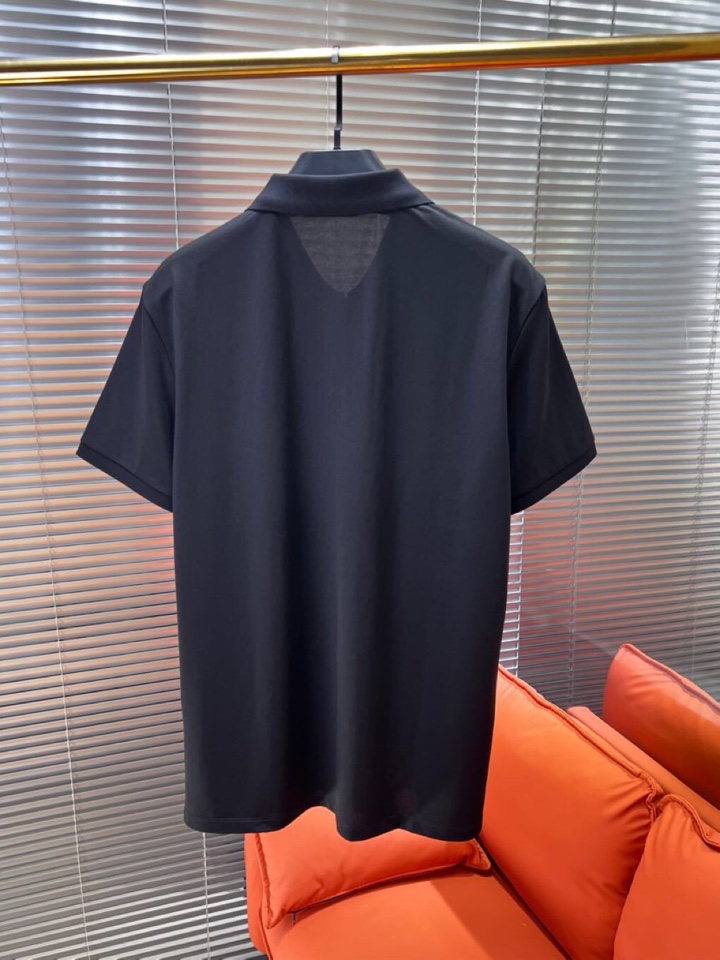  Prada 普拉达2025SS春夏新品男士翻领T恤Polo衫，客供府绸细珠地网眼丝光棉➕针织弹力棉.前