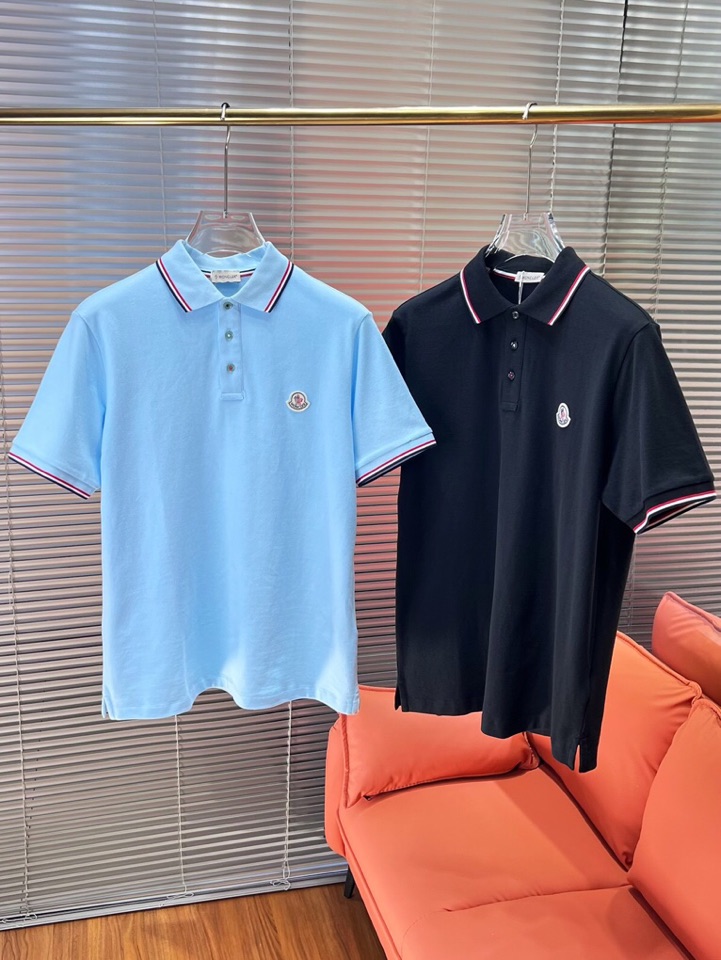  Moncler  蒙口25ss新款男士刺绣logo短袖翻领T恤Polo衫，进口纯棉珠地面料呈现。轻盈柔