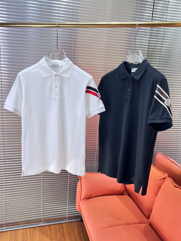  Moncler  蒙口25ss新款男士刺绣logo短袖翻领T恤Polo衫，进口纯棉珠地面料呈现。轻盈柔