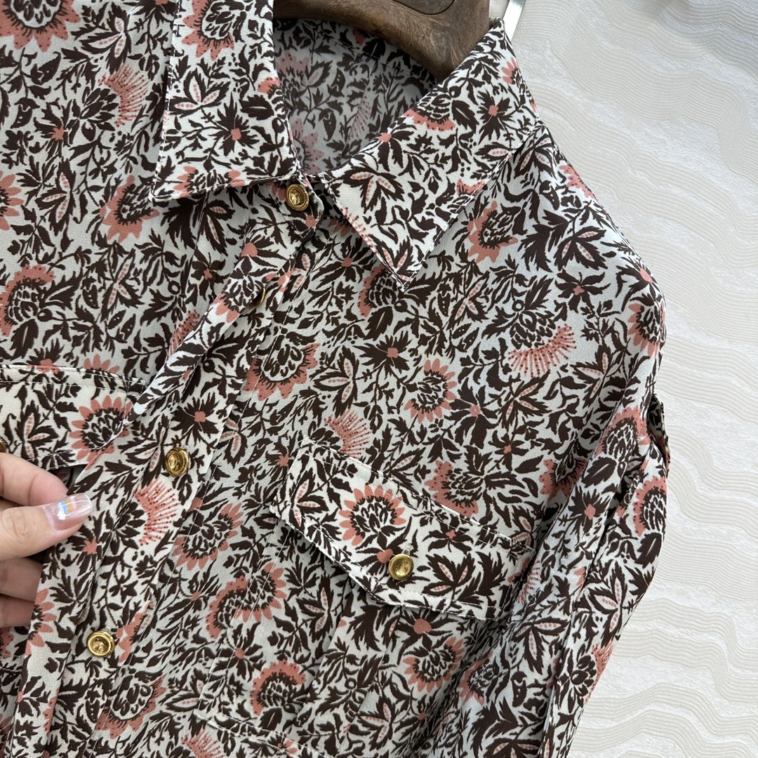 独家首发❤️原单品质，浪漫LP度假风高级色调花㚏Idris真丝连衣裙。Riserva San Nicol