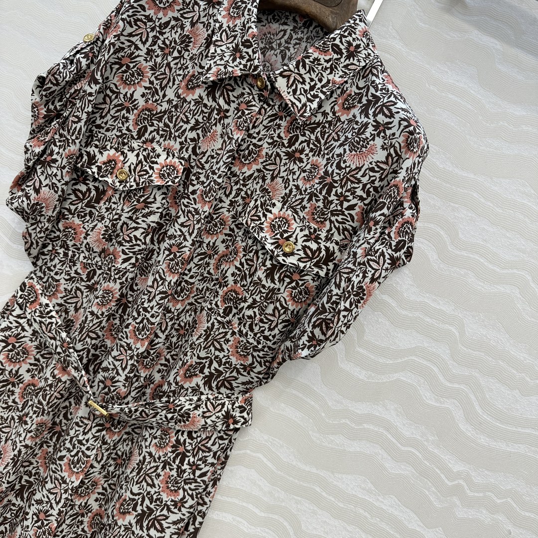 独家首发❤️原单品质，浪漫LP度假风高级色调花㚏Idris真丝连衣裙。Riserva San Nicol