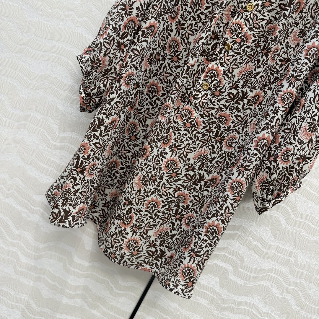 独家首发❤️原单品质，浪漫LP度假风高级色调花㚏Idris真丝衬衫。Riserva San Nicolo