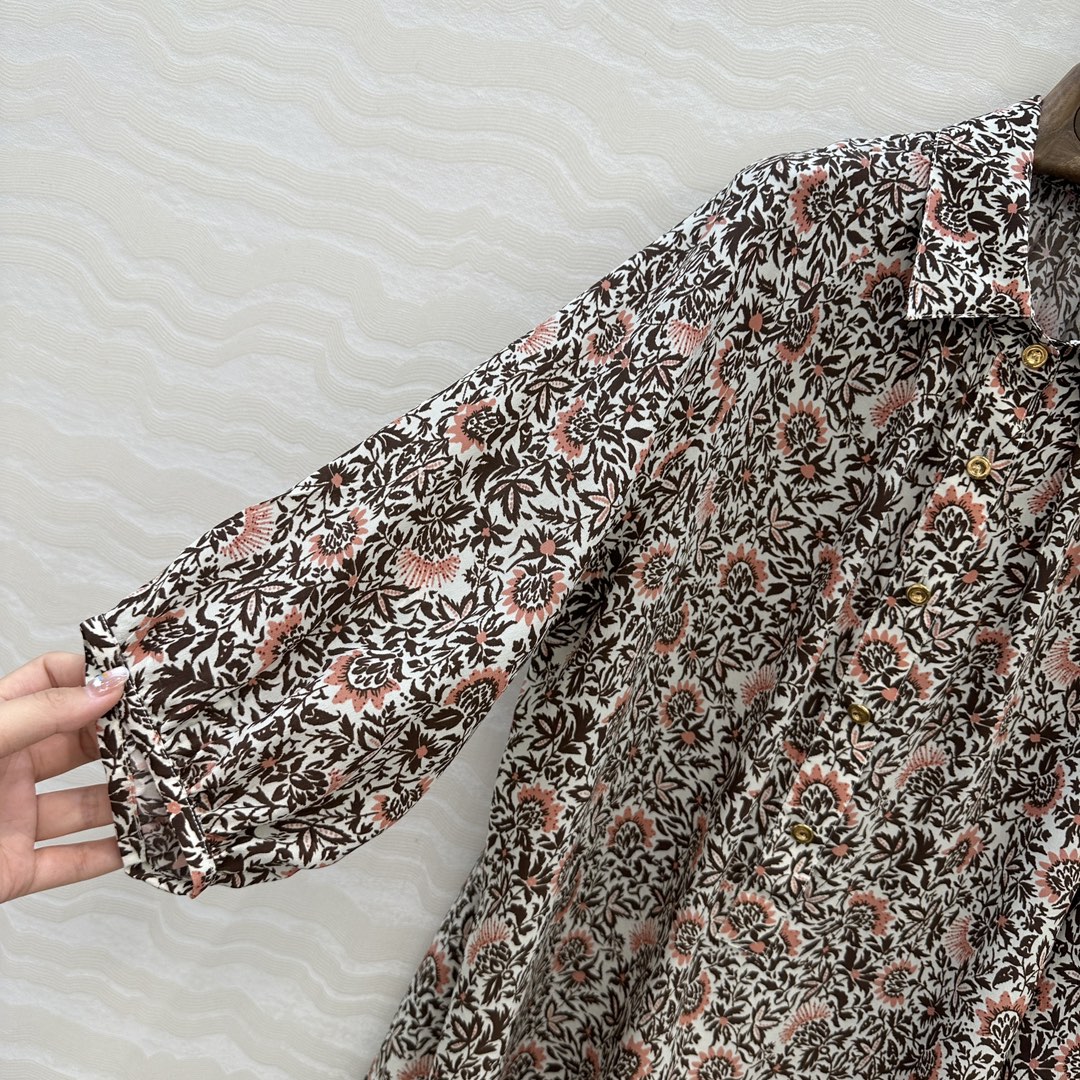 独家首发❤️原单品质，浪漫LP度假风高级色调花㚏Idris真丝衬衫。Riserva San Nicolo