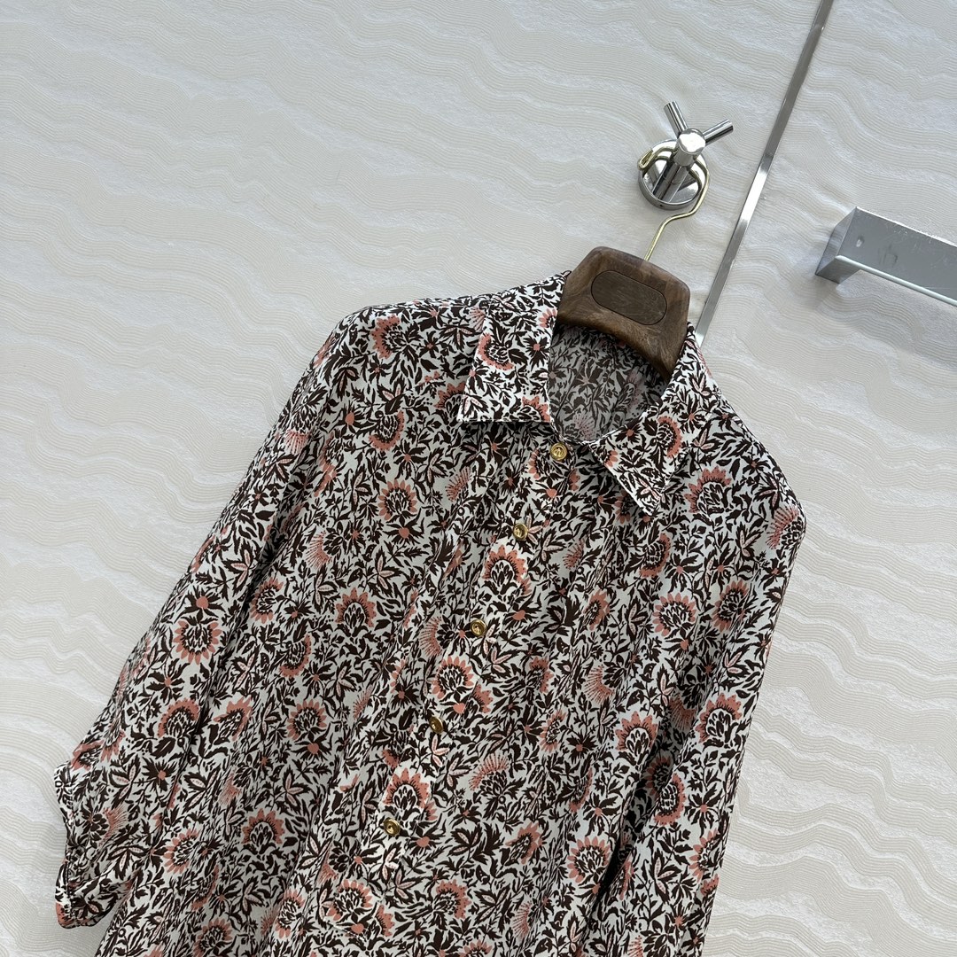 独家首发❤️原单品质，浪漫LP度假风高级色调花㚏Idris真丝衬衫。Riserva San Nicolo