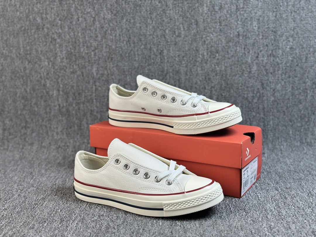 本地() #虎扑版 Converse 匡威 All Star 1970s 蓝底 白色 帆布休闲低帮板鞋 全新鞋盒外标 鞋楦定型 补丁字体印刷空压立体 品质数一数二 硫化双尾条 货号:162065C 尺码:35 36 36.5 37 37.5 38 39 39.5 40 41 41.5 42 42.5 43 44