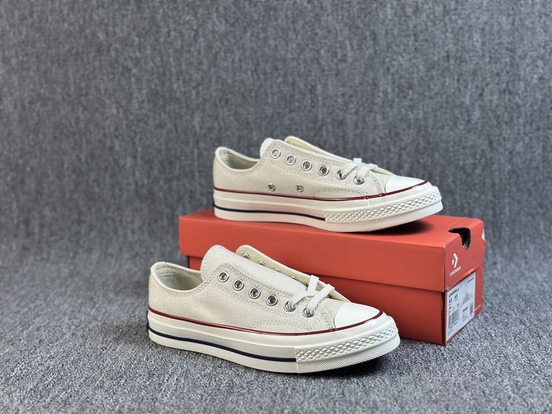 本地() #虎扑版 Converse 匡威 All Star 1970s 蓝底 米白色 帆布休闲低帮板鞋 全新鞋盒外标 鞋楦定型 补丁字体印刷空压立体 品质数一数二 硫化双尾条 货号:162062C 尺码:35 36 36.5 37 37.5 38 39 39.5 40 41 41.5 42 42.5 43 44