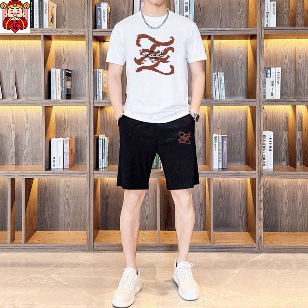 Fendi 品牌【FENDI 芬迪】 2025新款男士短袖短裤套装 销售 市面高端版本 手感细腻柔软 让你穿着更加舒适 立体裁剪版型超赞 尺码:M-5XL下单请报身高体重
